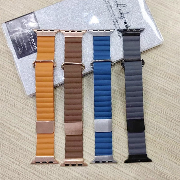 Leather Loop Magnetic Bracelet Strap For Apple iWatch