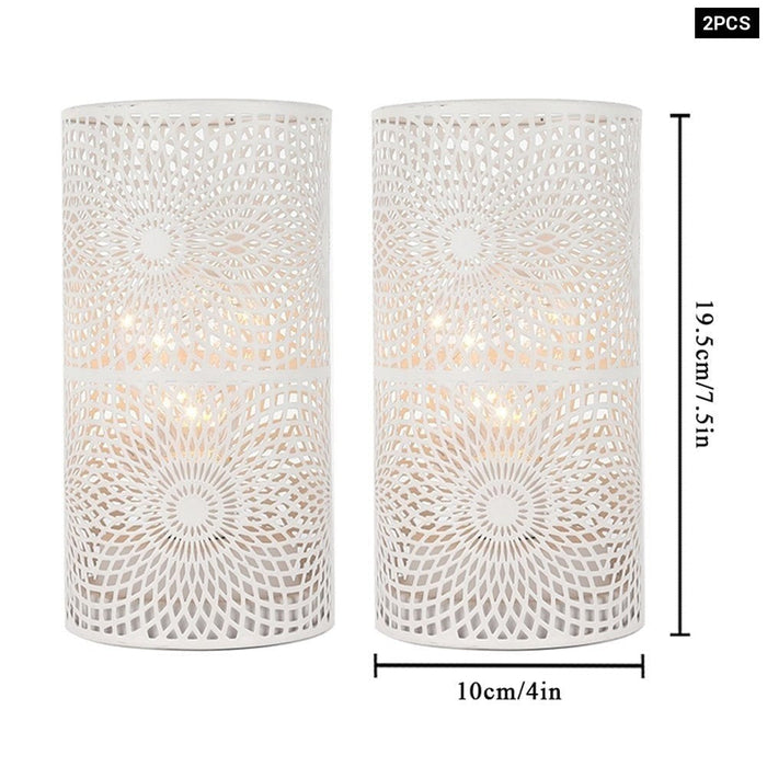 2 Pack Modern Nordic Cylinder Night Light Candle Holder for Bedroom