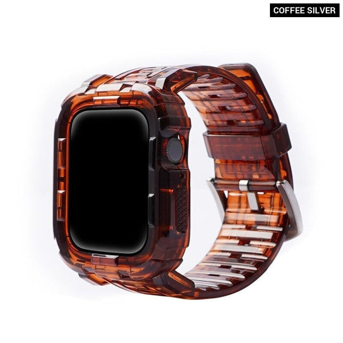 Transparent Silicone Case Rubber Strap for Apple Watch