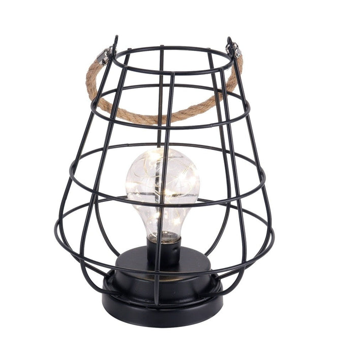 Battery Powered Decorative Cage Bulb Lamp With Bulb for Weddings Parties Home Decor