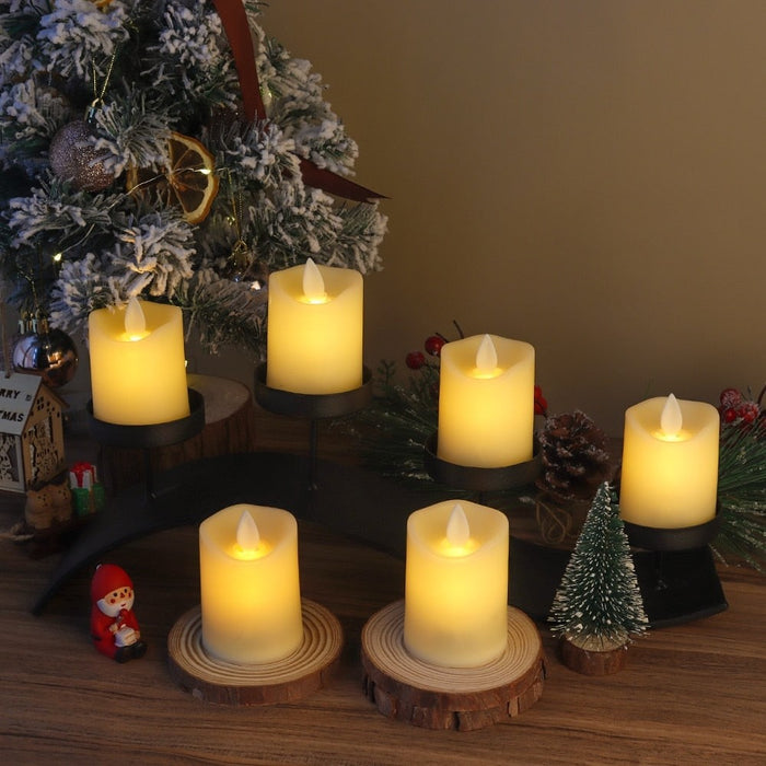 6 Pcs Flickering Flameless Led Electric Candles