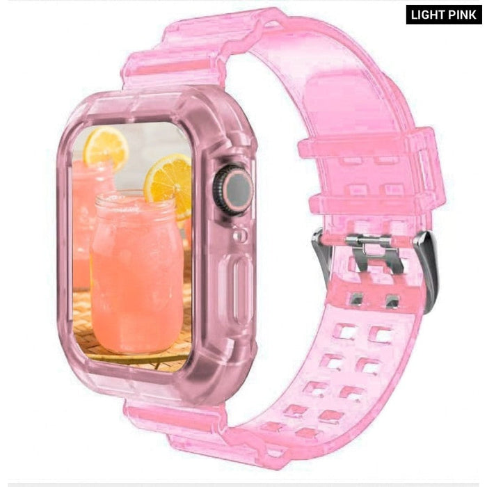 Silicone Transparent Correa Sport Rubber Strap For Apple Watch