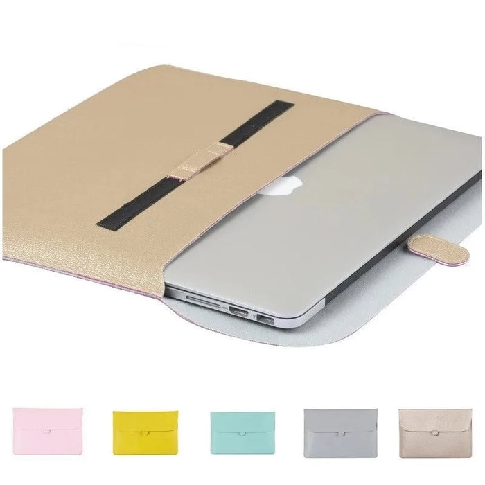 For Macbook Air Pro Retina M Notebook Unisex 11,13.3 Inch Pu Leather Waterproof Sleeve Case Laptop Bag