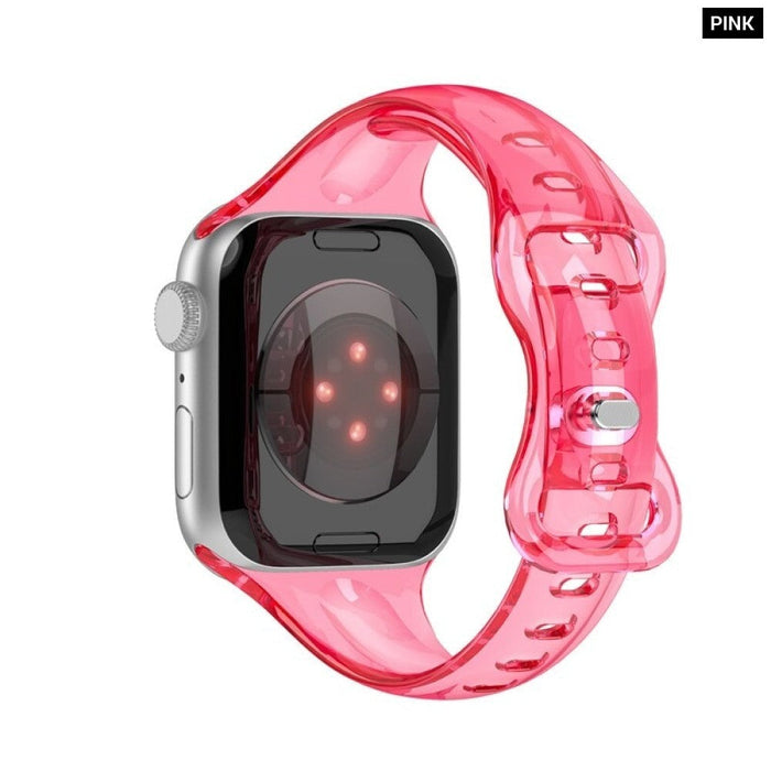 Clear Rubber Slim Transparent Strap For Apple Watch