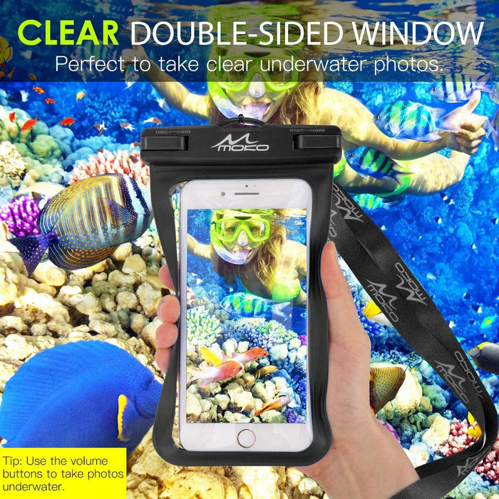 For Iphone 13/13 Pro Max/Iphone 12/12 Pro Max 2Pcs Waterproof Phone Holder Underwater Phone Dry Bag/Pouch With Lanyard