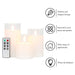 3pcs Flameless 3d Effect Led Candles With 8 Key Remote