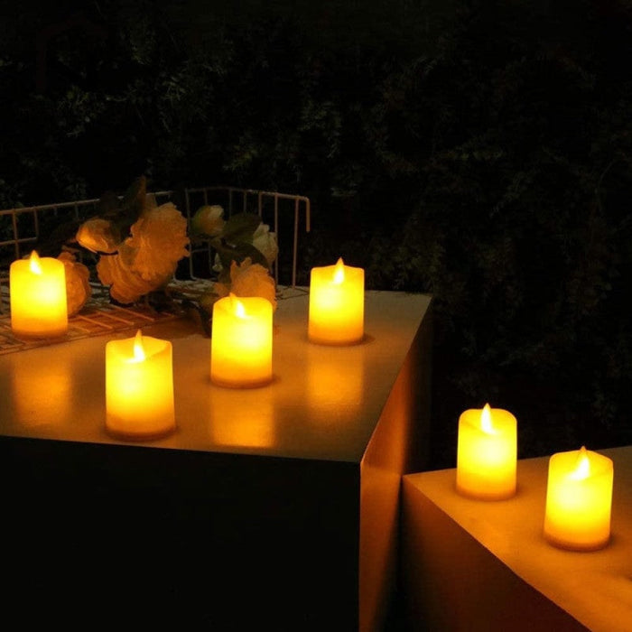 6Pcs Flameless LED Candles With Wick for Bedroom Weddings Home Decor