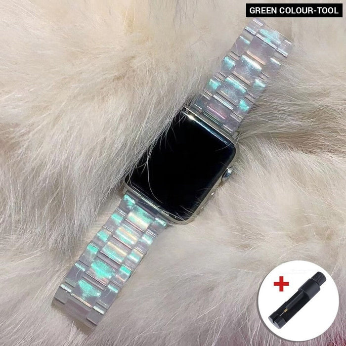 Resin Transparent Bracelet Strap For Apple Watch