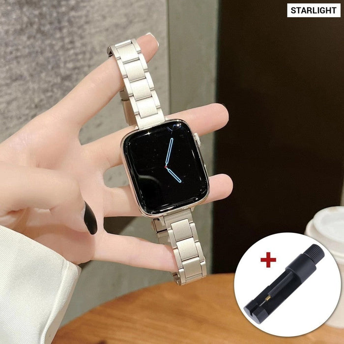 Slim Stainless Steel Metal Band For Apple Watch