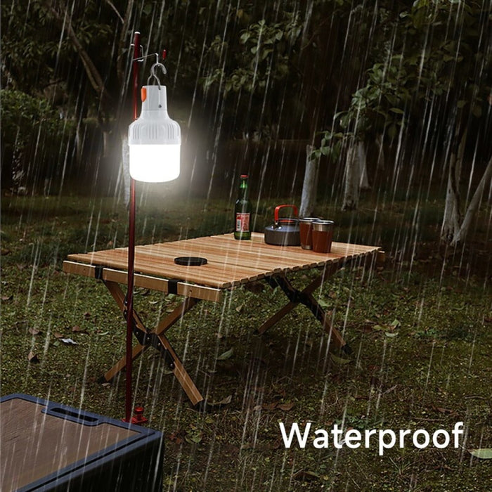 Outdoor USB Rechargeable LED Lamp Bulbs 60W Emergency Light Hook Up Camping Fishing Portable Lantern Night Lights