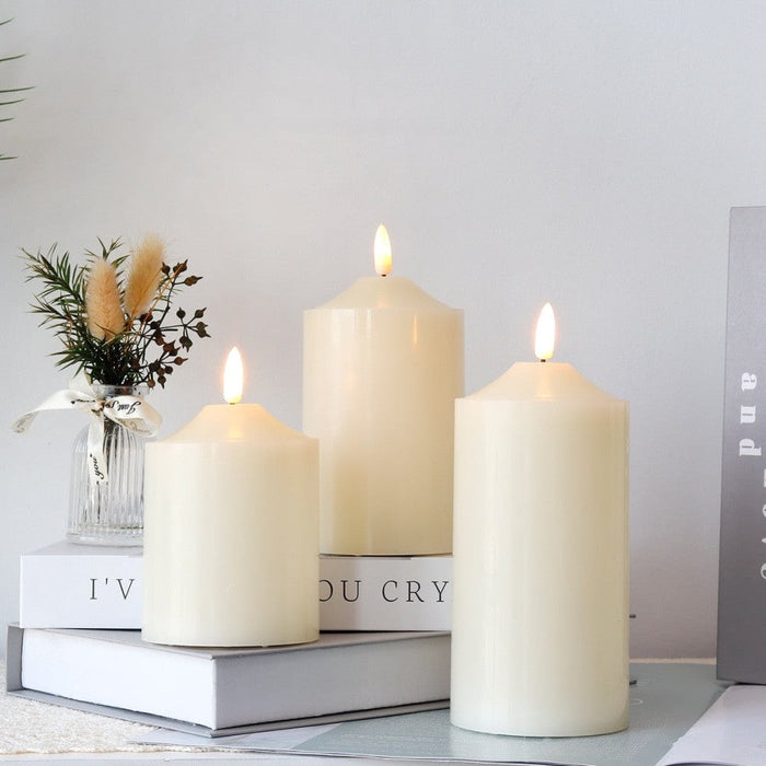 3Pcs Flameless Flickering LED Battery Candle For Home Wedding Christmas Party