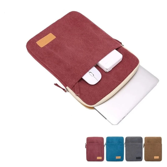 For Macbook Air Pro M1 12,13,14,15.6 Inch Shockproof Sleeve Case Canvas Laptop Bag