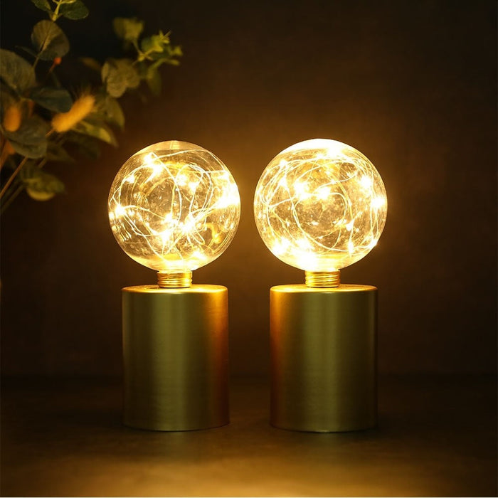 2Pcs Portable Cordless Battery Powered Table Lamp For Living Room Home Decor