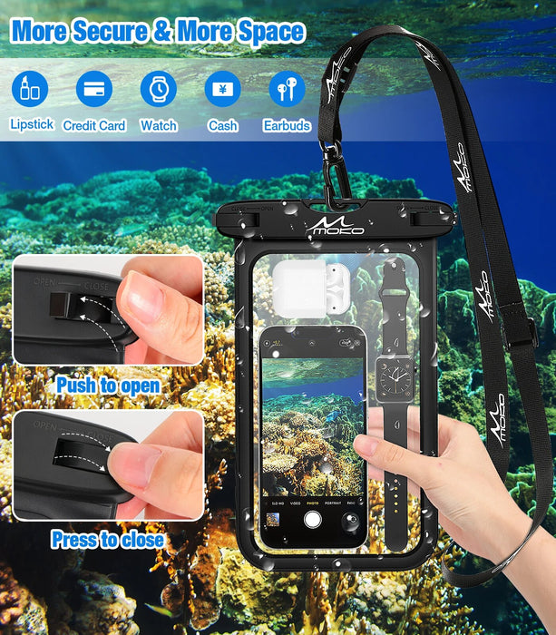 For Iphone 13/13 Pro Max/Iphone 12/12 Pro Max/11 Pro Max X/Xr/Xs Max/Se 3 Large Waterproof Phone Holder Dry Bag/Pouch