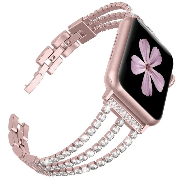 Steel Chain Bling Diamonds Strap For Apple Watch