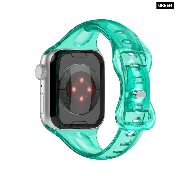 Clear Rubber Slim Transparent Strap For Apple Watch