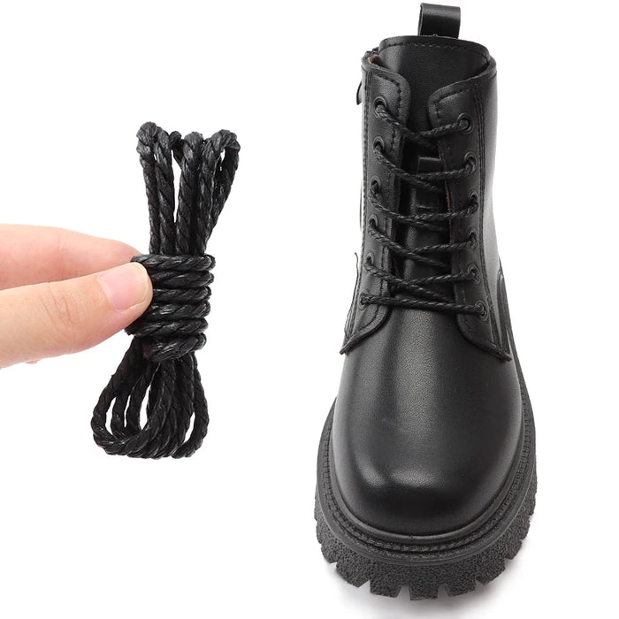 1Pair Leather Round Waterproof Waxed Cotton Oxford Boots Shoe Laces 60/80/100/120/140/180Cm Length