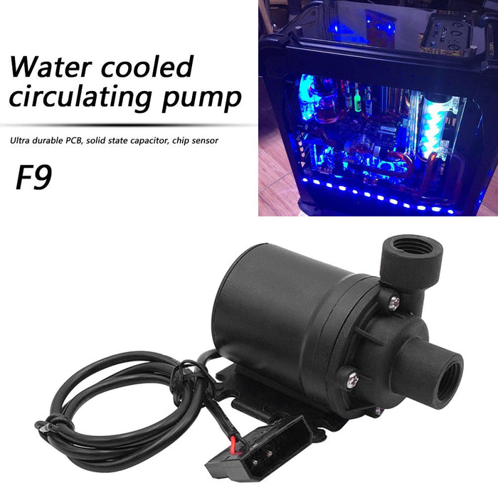 F9 12V DC Water Pump for Desktop PC CPU Water Cooling System 9W G1 4 Thread Molex 4 Pin Connector 12V Water Pump