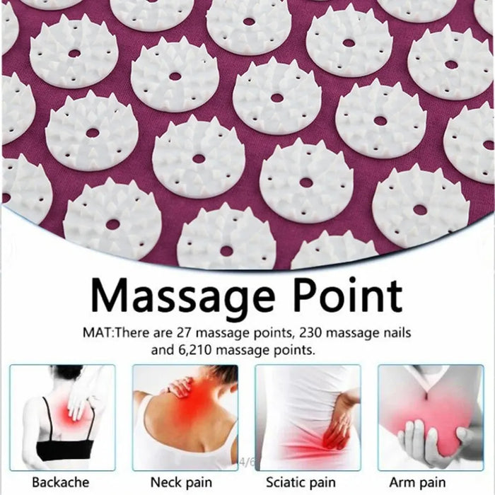 Acupressure Yoga Massage Mat For Stress Relief And Back Pain Relief