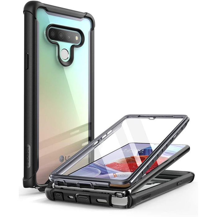 Full-Body Rugged Clear Bumper Case with Built-in Screen Protector For LG Stylo 6 Case 2020 Release Ares