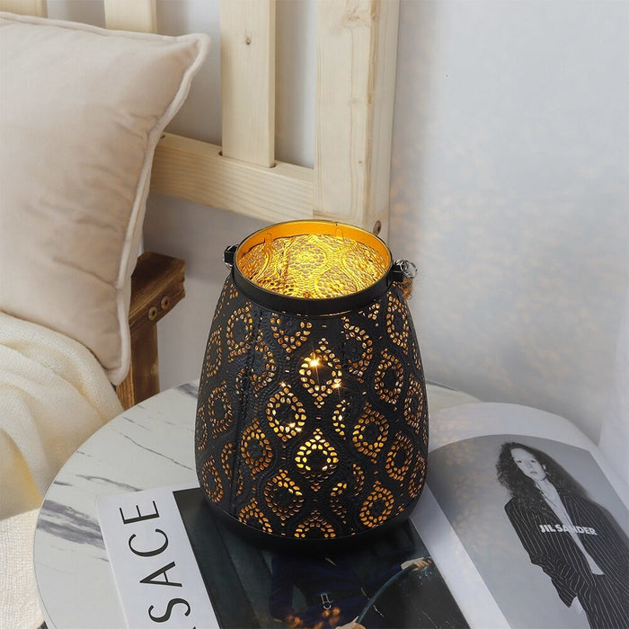 Cordless Battery Operated Moroccan Style Table Lamp for Wedding Home Decor