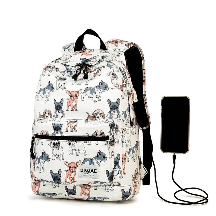 For Macbook Mens 15.6 Inch Shoulder Notebook Cartoon Dog Case Laptop Bag