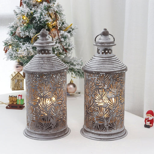 2pcs Vintage Battery Powered Retro Candle Holder