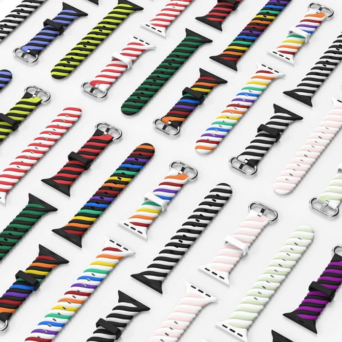 Silicone Rubber Bracelet Strap For Apple Watch