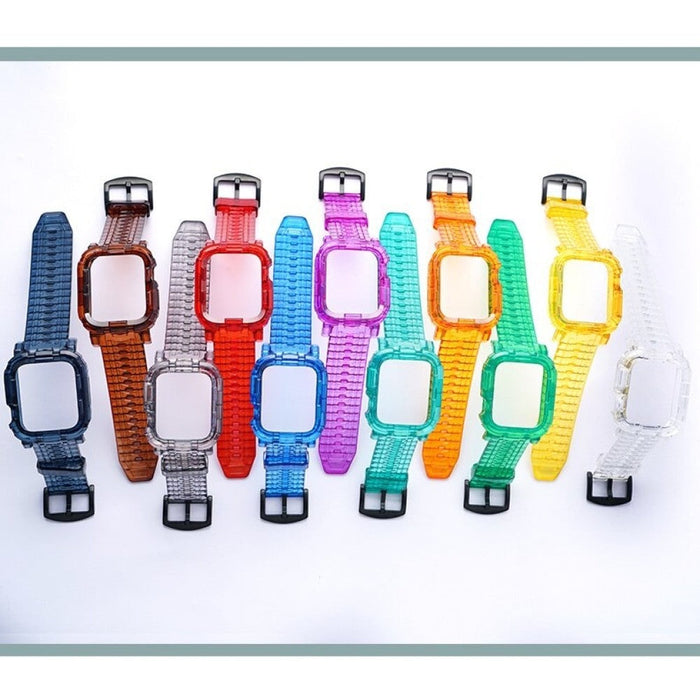 Transparent Silicone Case Rubber Strap for Apple Watch