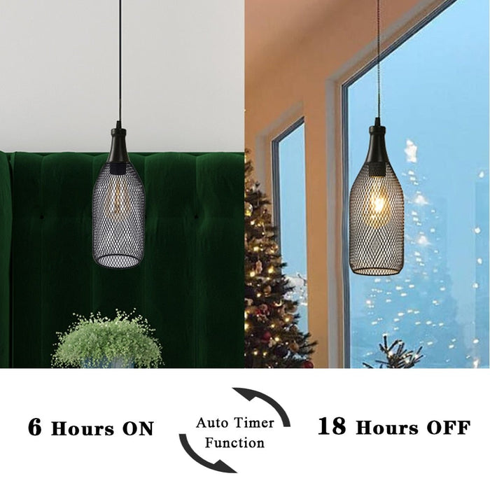 Modern Hanging Cage LED Lamp For Bedroom Home Decor