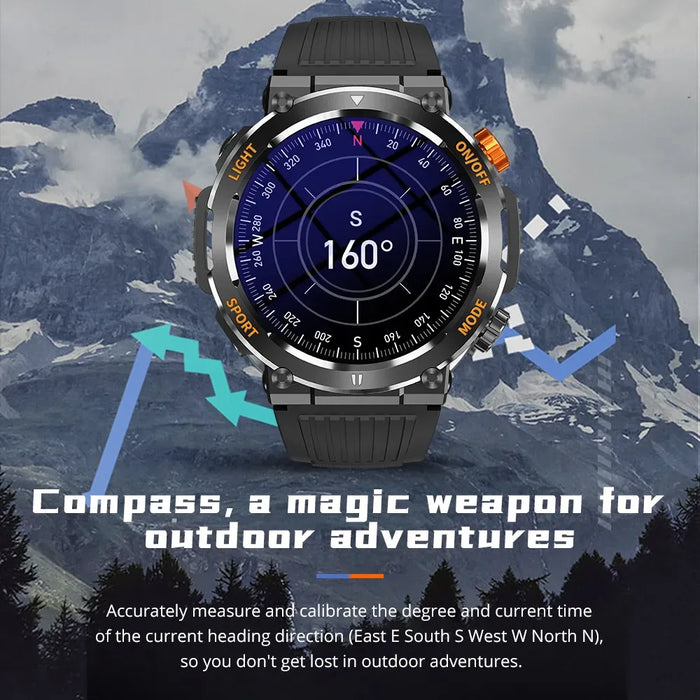 Colmi V68 1.43 Amoled Display Smartwatch 100 Sports Modes Compass Flashlight Military Grade Mens Collection