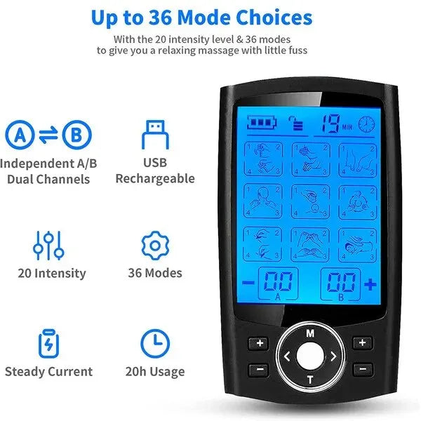 36 Mode Electric Muscle Stimulator For Slimming And Relaxation