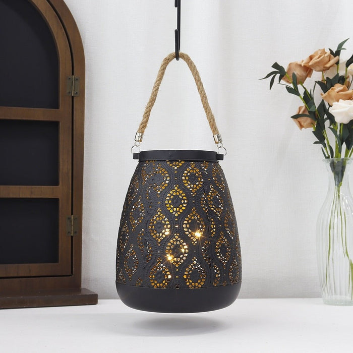 Cordless Battery Operated Moroccan Style Table Lamp for Wedding Home Decor