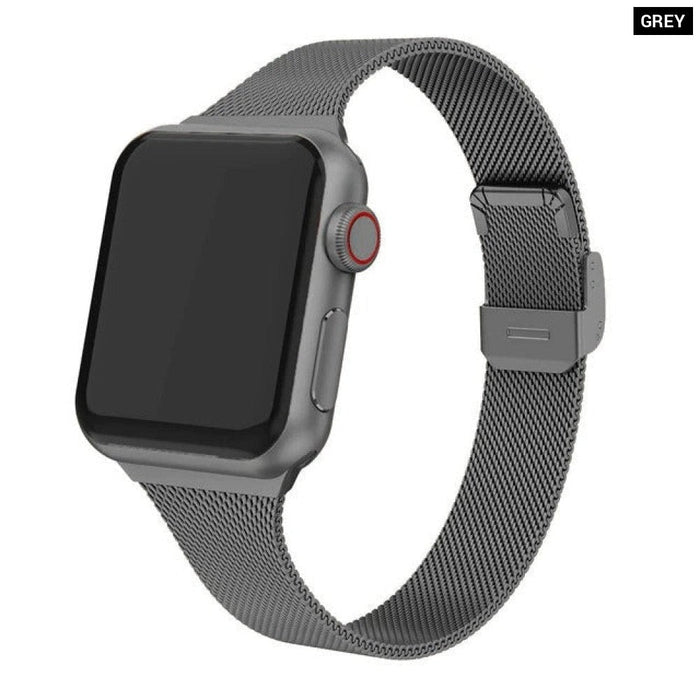 Thin Steel Milanese Loop Strap For Apple Watch