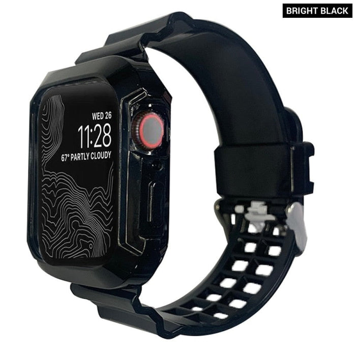 Silicone Transparent Correa Sport Rubber Strap For Apple Watch