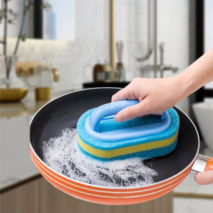 Cleaning Brush with Handle Kitchen Sponge Wipe Thickening Bathroom Tile Cleaning Tools