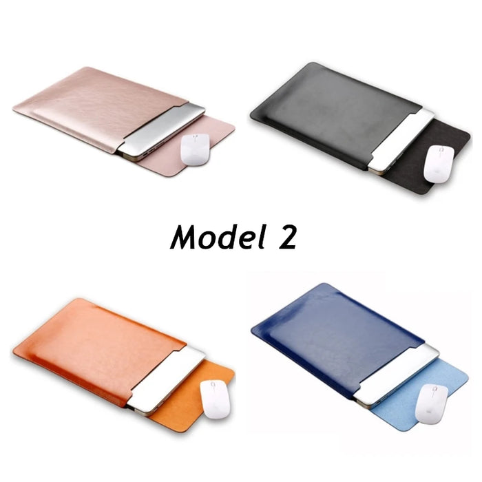 For Macbook Air Pro Retina M1 11,12,13 Inch Pu Leather Sleeve Case Notebook Tablet Laptop Bag