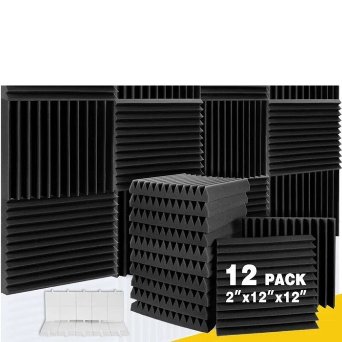 Sound Absorbing Wall Panels 12 Pcs Sound Proof Insulation Studio Acoustic Foam Panels Ktv Room House Isolation Noise Sponge Foam