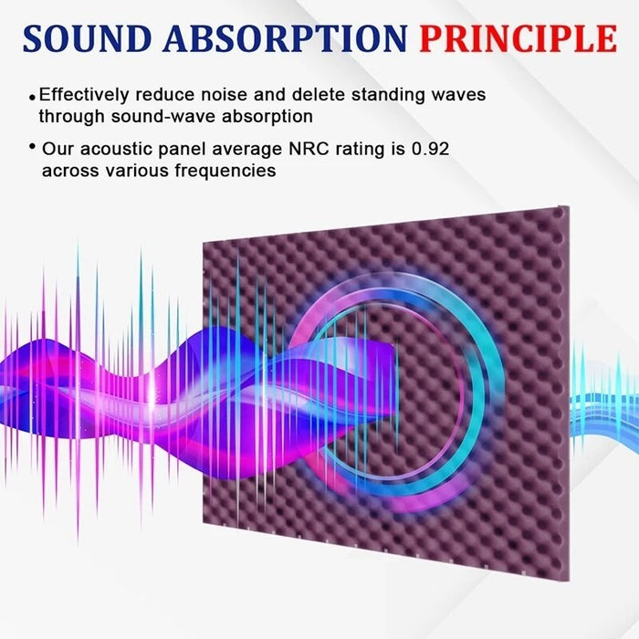 Sound Insulation Absorbing Home And Office 12pcs Egg Crate Panels Acoustic Foam Sound Proof Wall Tiles For Recoding Studio