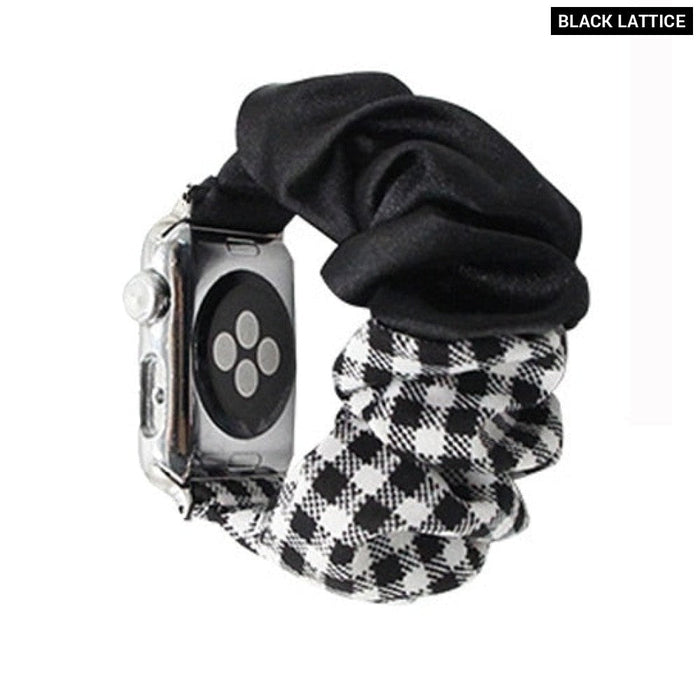 Adjustable Elastic Nylon Scrunchie Strap for Apple Watch