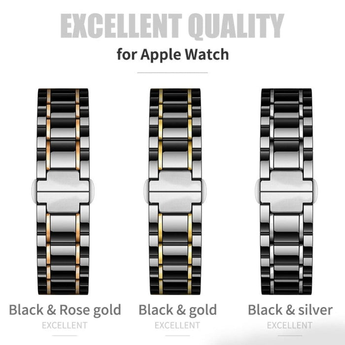 Stainless Steel Buckle Ceramic Strap for Apple Watch