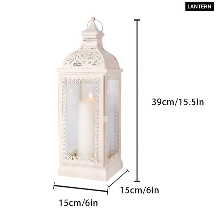 Metal Rustic Candle Holder Lantern For Living Room Home