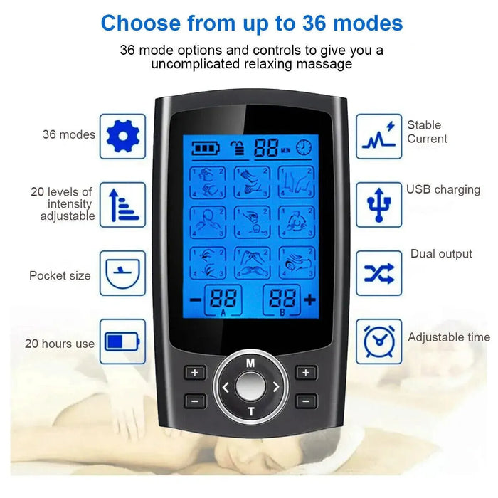 36 Mode Electric Muscle Stimulator For Slimming And Relaxation