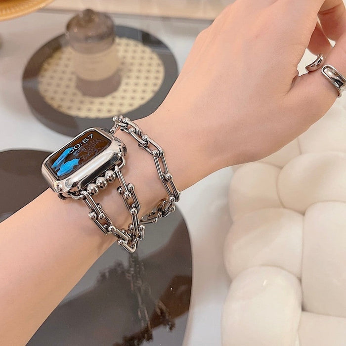 Luxury Stainless Steel Band Chain For Apple Watch