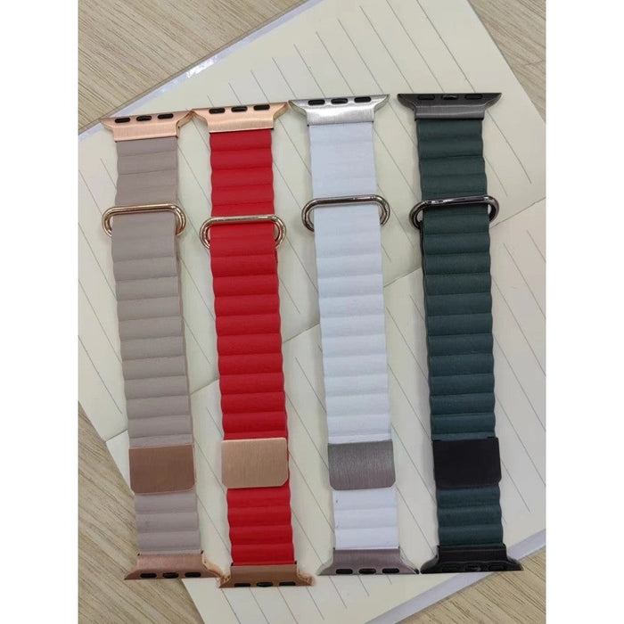 Leather Loop Magnetic Bracelet Strap For Apple iWatch