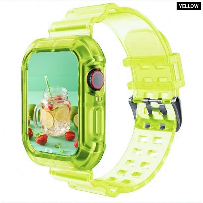 Silicone Transparent Correa Sport Rubber Strap For Apple Watch