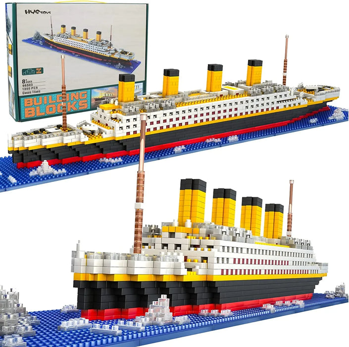 1860Pcs Titanic Building Blocks Set Diy Educational Toy