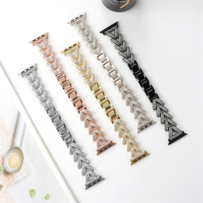 Diamond Steel Luxury Chain Strap Case Bracelet for iWatch