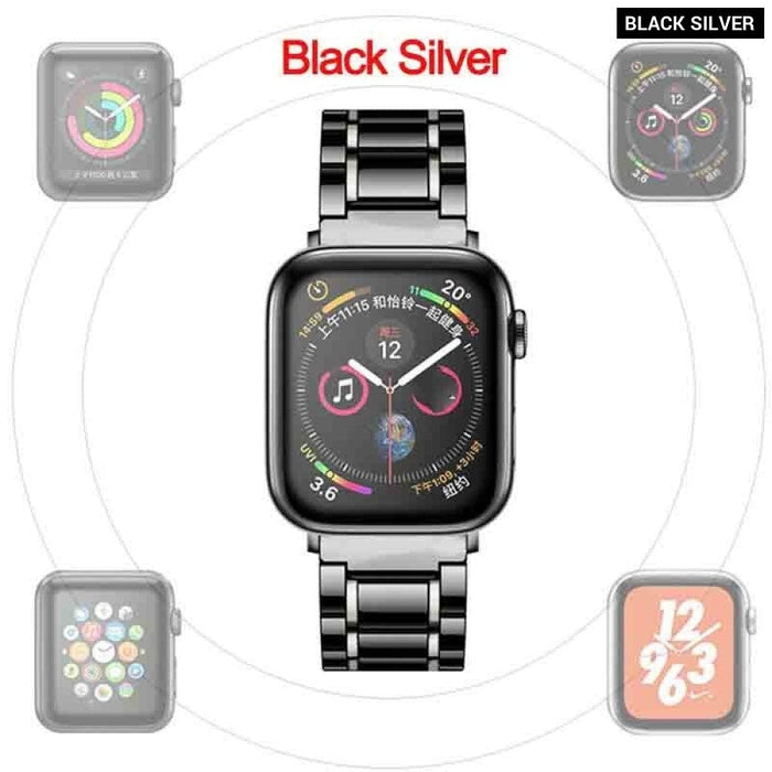 Stainless Steel Buckle Ceramic Strap for Apple Watch