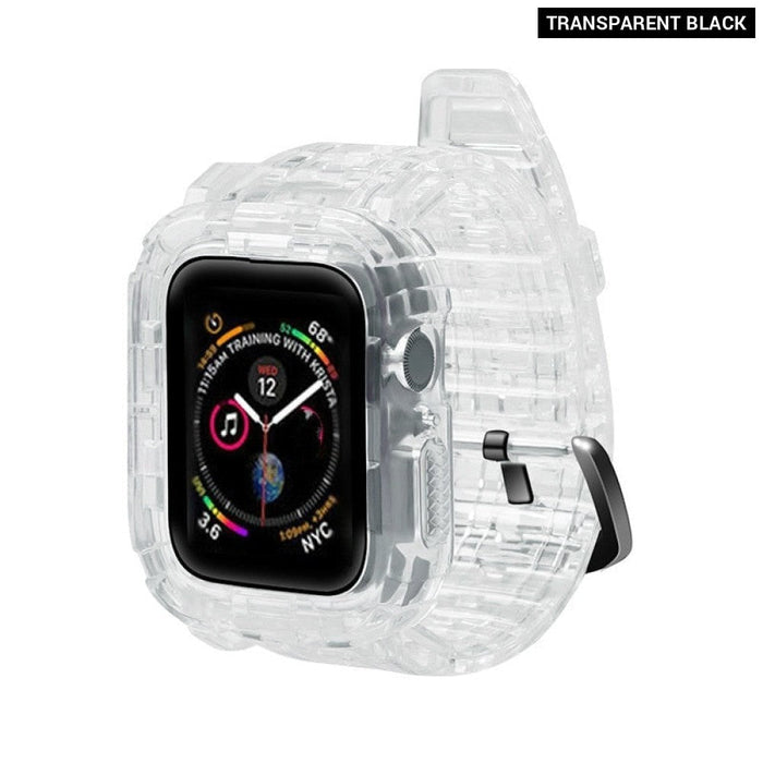 Transparent Silicone Case Rubber Strap for Apple Watch